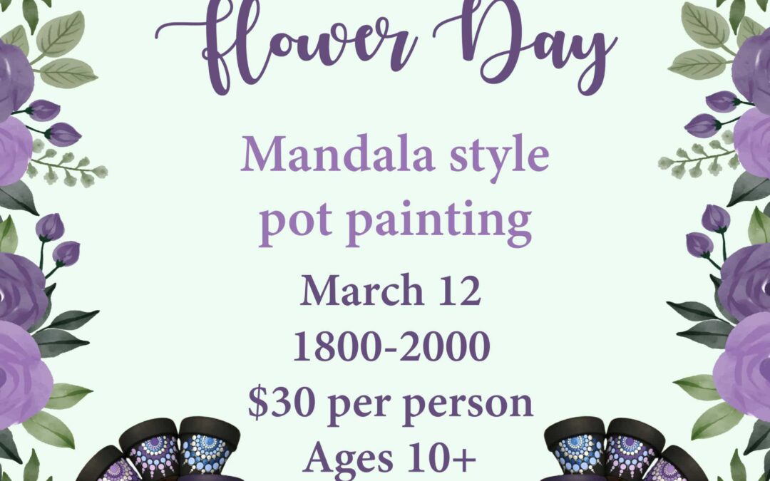Mandala Flower Pot Painting